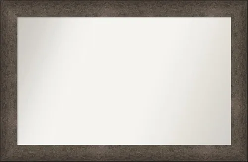 Vista 330 de Amanti Art Espejo de pared personalizado no biselado (25 x 25 pulgadas), marco de bronce acentuado, varios tamaños personalizados, espejo de baño