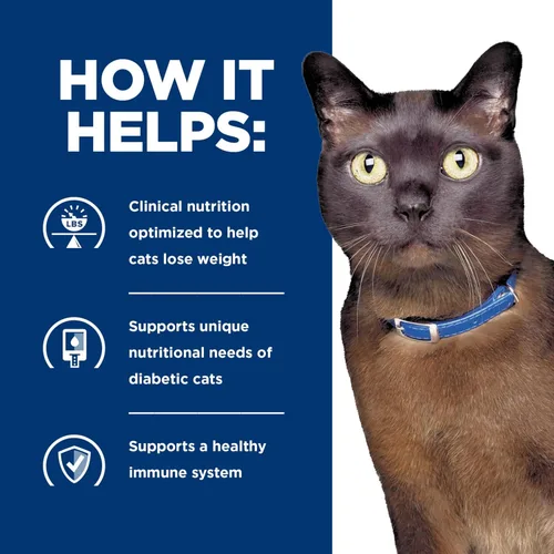 Vista 8 de Hill's Prescription Diet m/d GlucoSupport Alimento seco para gatos, pollo, bolsa de 4 libras