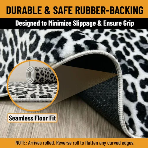 Vista 2 de Ottomanson Leopard Kitchen Rugs - Washable Runner Rug, Non Slip Entryway Rug, Durable Kitchen Mats for Floor - Stylish and Functional Home Decor