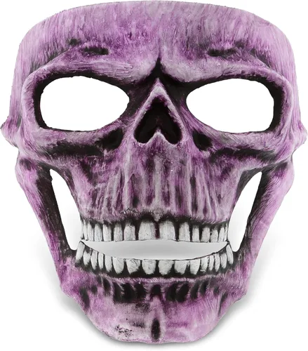 Vista 8 de Máscara de esqueleto, disfraz de calavera Steampunk, accesorio de disfraz de cara completa para Halloween, fiestas y eventos de terror Verde