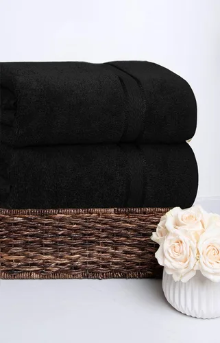 Vista 5 de Cotton Craft colección juego de 2 piezas ultra suaves, tamaño grande, 100% algodón, toalla de baño