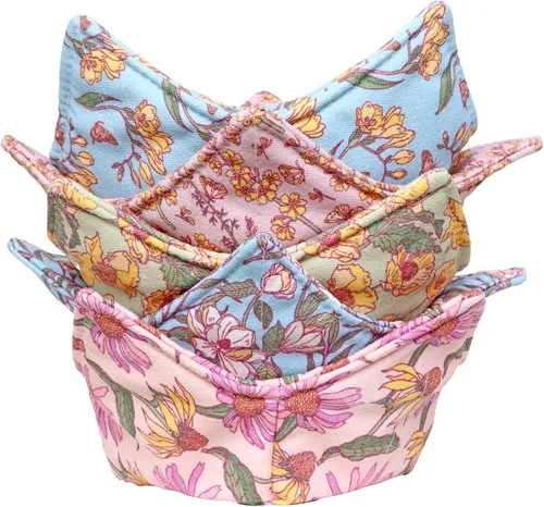 Vista 8 de Tazón de algodón para microondas acogedor, apto para microondas, soportes para tazones calientes, cuenco de sopa (A)