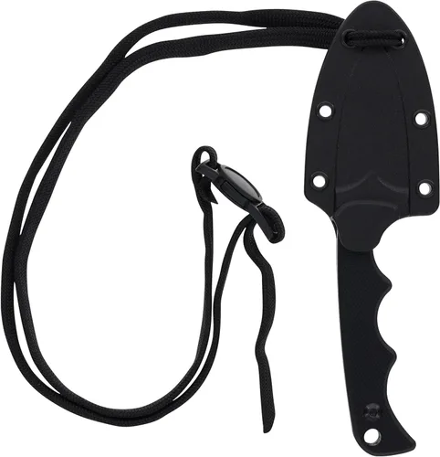 Vista 2 de Smith & Wesson H.R.T Cuchillo de cuello de punta de lanza de 5.5 pulgadas de longitud total con 2 pulgadas de longitud de hoja y cordón separable
