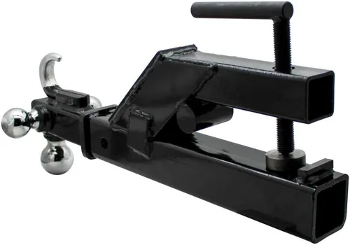 Vista 7 de Extreme Max 5001.1376 Adaptador receptor de cubo de tractor con abrazadera con enganche de tres bolas y gancho de remolque