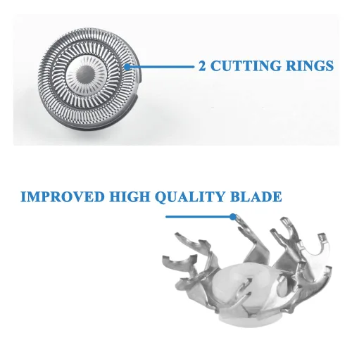 Vista 3 de Cuchillas de repuesto para afeitadora, cabezal de repuesto de maquinilla de afeitar eléctrica, paquete de 4
