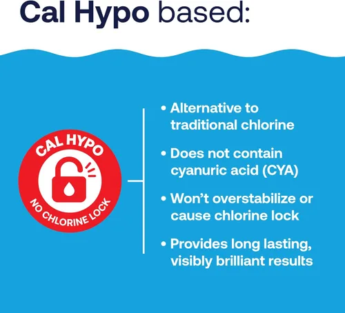 Vista 6 de HTH 52037R Pool Care Shock Advanced, producto químico para piscina, fórmula Cal Hypo, previene bacterias y algas, restaura el agua cristalina