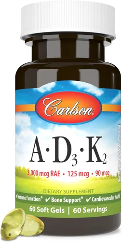 Vista 5 de Carlson Vitaminas A, D3, K2, 60 geles blandos