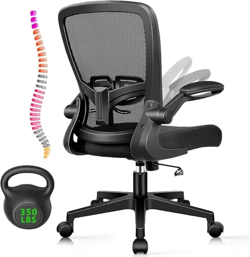 KLASIKA Sillas de escritorio de oficina con ruedas, silla ergonómica de malla con soporte lumbar de altura ajustable, silla giratoria para