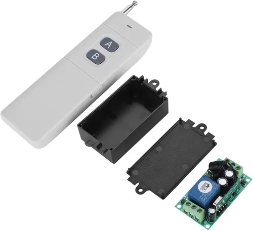 Vista 7 de Sistema de interruptor de control remoto RF de 1.9 mi de largo alcance CC 12 V 2 canales transmisor + receptor para luces de control, televisores
