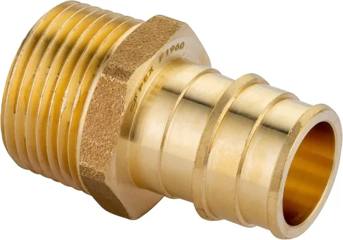 Vista 13 de Paquete de 2 accesorios de latón EFIELD Pex A de expansión de flujo completo, adaptador NPT macho de 1 x 1 pulgada, ASTM F1960 (PEX1960019)