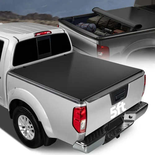 Vista 10 de Auto Dynasty - Cubierta de cama de camioneta FRP rígida de tres pliegues compatible con Nissan Frontier 2005-2025 de 5 pies Fleetside/Styleside sin