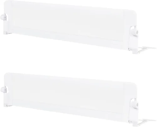Vista 22 de HONEY JOY Riel de cama para niños pequeños, 60 pulgadas extra largo, plegable, portátil, abatible, de seguridad, rieles de cama para cuna, colchón