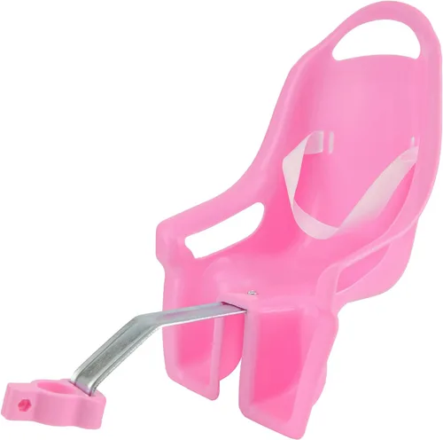 Vista 4 de Asiento de bicicleta de muñeca para niñas, silla de muñeca de bicicleta para bicicletas de 12 a 20 pulgadas, se adapta a muñecas American Girl, rosa