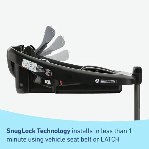 Vista 4 de Graco SnugRide SnugLock - Base de asiento infantil para automóvil con pata de carga opcional. Compatible con todos los asientos de automóvil SnugRide