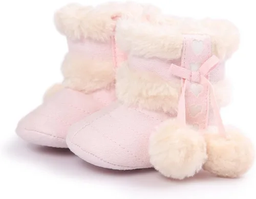 Vista 4 de Botas Estamico de invierno, con lazo, de nieve, de felpa, para niña