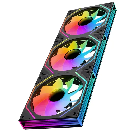 Vista 17 de Prism4 Pro X3 120mm Ventiladores ARGB para Carcasa, Efecto de Luz RGB de Espejo Infinito 5V 3PIN Sincronización de Luz de la Placa Base 800~1800RPM