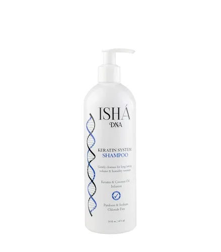 Champú con sistema de tratamiento de queratina, sin sulfatos ni parabenos, aceite de coco infundido para todo tipo de cabello (16 onzas líquidas)