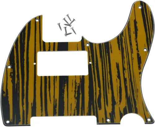 Vista 20 de KAISH - Carcasa de 8 agujeros para guitarra Tele Humbucker, golpeador blanco de 3 capas para Telecaster de EE. UU./México