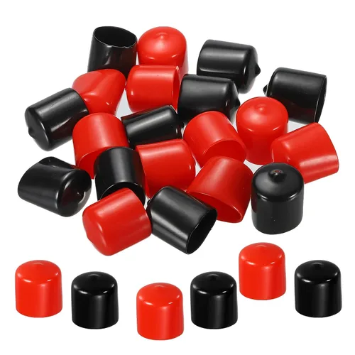 Vista 11 de MECCANIXITY 10 tapas de goma de 0.748 in (3/4 pulgadas), surtido, protector de rosca de tornillo de vinilo, tapas de vacío redondas de PVC