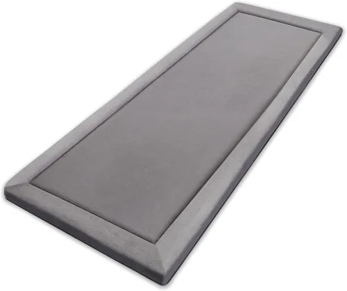 Vista 9 de MICRODRY - Alfombra de espuma viscoelástica para sala de estar, alfombra de microfibra con almohadilla integrada, alfombra resistente a la Gris claro