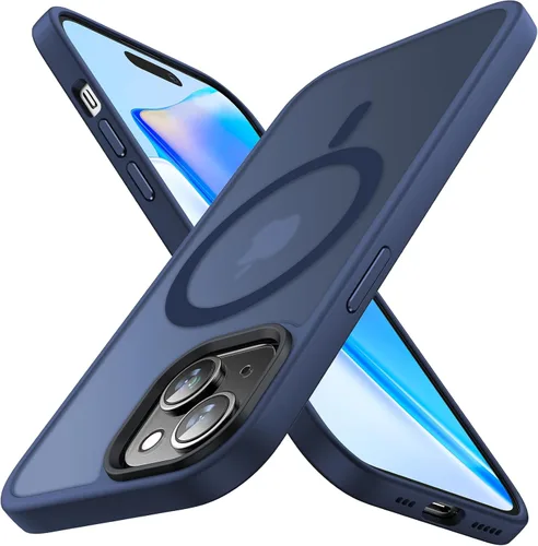 Vista 23 de Meifigno Magic Mag Series - Funda diseñada para iPhone 15, [protección de grado militar y compatible con MagSafe], parte trasera mate translúcida