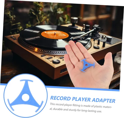 Vista 6 de Adaptador para tocadiscos de vinilo Suministros de tocadiscos de plástico Adaptador de accesorio de disco de vinilo para tocadiscos