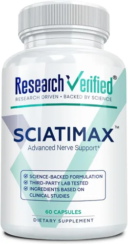 Research Verified Sciatimax - Apoyo a la ciática y los nervios con vitaminas B, magnesio, corydalis, boswellia y ácido alfa lipoico - 60 cápsulas