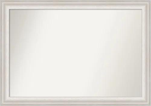 Vista 44 de Amanti Art Espejo de pared blanco de 30 x 42 pulgadas, espejo de baño rectangular blanco para decoración de pared de sala de estar, marco Parlor
