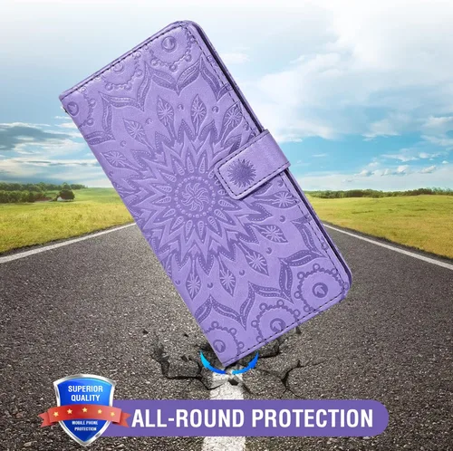 Vista 7 de Funda para teléfono Motorola Moto G Power 2020 con protector de pantalla de vidrio templado y cubierta magnética de cuero, soporte para tarjetas