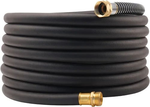 Vista 38 de WiseFlow Manguera de jardín de 3 pies x 5/8 pulgadas, manguera de goma resistente, manguera de agua con trenzado de cinco capas, accesorios macho