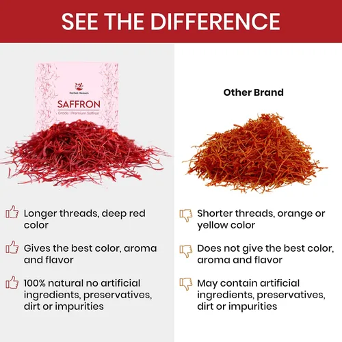 Vista 7 de Herbal Heaven Finest Pure Premium All Red Saffron Threads - Azafrán dorado, azafrán para té, paella, arroz, postres, leche dorada y risotto (0.18 oz)