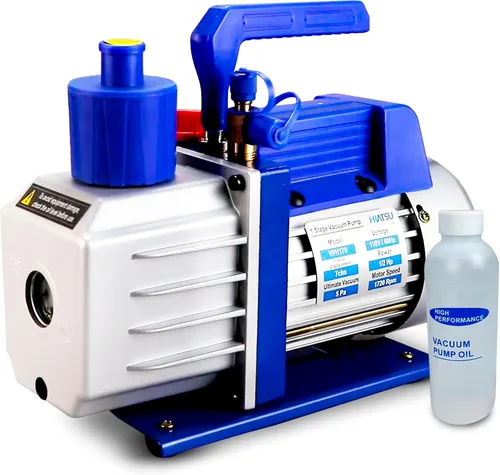 Vista 9 de Hiatsu Bomba de vacío de 4 CFM para sistema de aire acondicionado - Bomba de vacío HVAC - Bomba de vacío de aire acondicionado automotriz de 1/4 HP