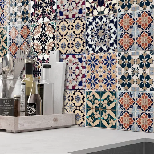 Vista 60 de Alwayspon Adhesivo para azulejos de pared moriscos para despegar y pegar, calcomanías de vinilo autoadhesivas para azulejos de cocina y baño, 5.9 x