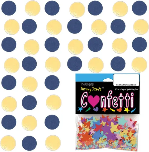 Vista 160 de Confetti Circle 1/4" Negro, Azul Marino Combo - 2 bolsas de media onza (1 oz) (8550/9971)