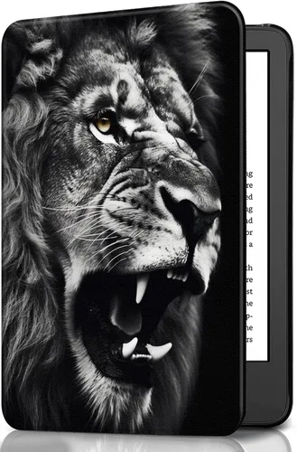 Vista 34 de Funda para Kindle básico de 6 pulgadas (11.ª generación), múltiples ángulos, piel sintética, delgada, con función de encendido y apagado automático