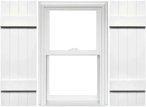 Vista 8 de Mid America - Persiana estándar de vinilo tipo revestimiento exterior de madera de 4 tablones de 14 pulgadas (1 par)