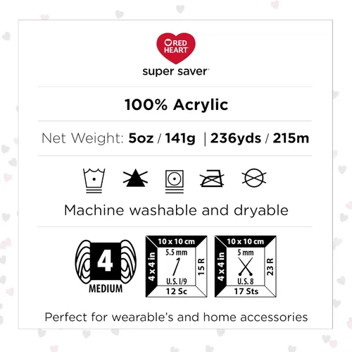 Vista 8 de Red Heart - Hilo Super Saver, color baya, paquete de 3