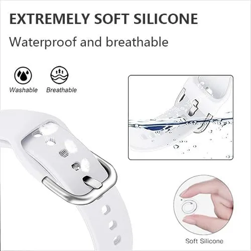 Vista 3 de AR-01 - Correas de reloj inteligente, correas ajustables de silicona suave compatibles con Fitpolo AR-01, Aeac AR-01 Smartwatch (paquete de 5)