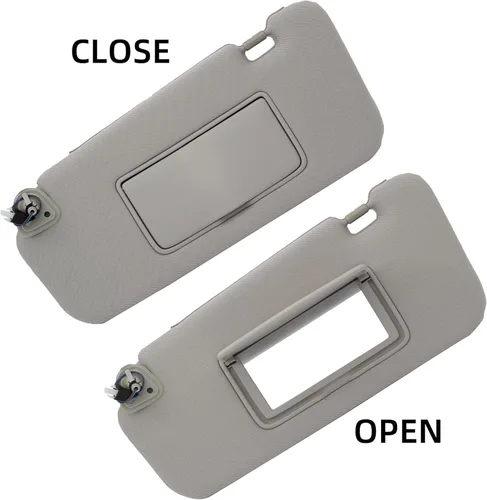 Vista 5 de Dasbecan Visera solar del lado izquierdo del conductor con luz compatible con Nissan Murano 2009 2010 2011 2012 2013 2014 gris 96401-1AA1B