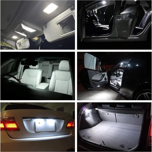 Vista 5 de Kit de 13 bombillas LED blancas para interiores Honda Odyssey 2018, 2019, 2020, 2021, 2022, luces de placa de matrícula superbrillantes de 6000K LED