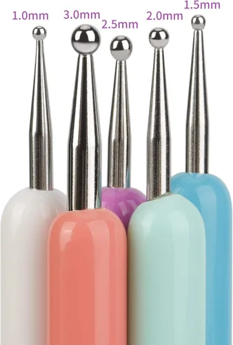 Vista 4 de 5 Piezas Estiletes de Calco de Patrones, Estilete de Bola para Repujado para Papel de Transferencia, Herramientas de Calco para Dibujo, Herramientas