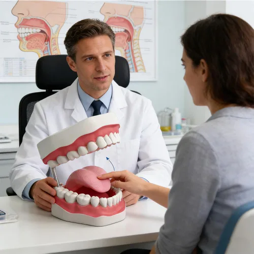 Vista 9 de Modelo de dientes estándar dental Seis veces Modelos de enseñanza dental Ampliación Modelo de boca completa Typodont Demostración