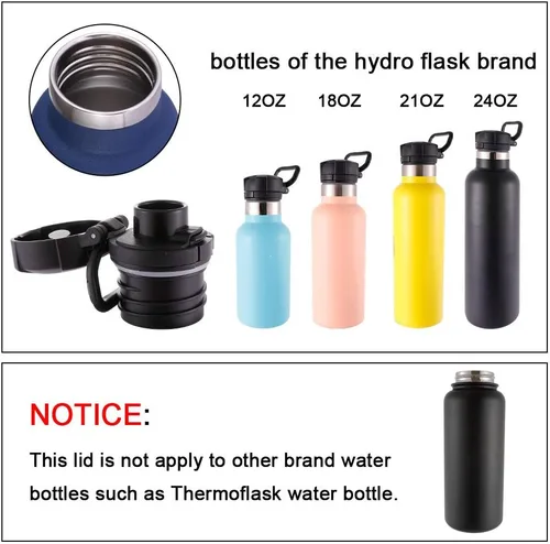 Vista 2 de BOTTLE BOTTLE Tapa de repuesto con tapa abatible para botella de agua aislada con diámetro de boca de 1.69 pulgadas /1.7 in