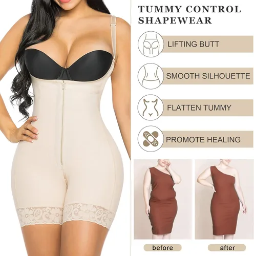 Vista 7 de YIANNA - Fajas colombianas para mujer posparto, control de abdomen, moldeador corporal, moldeador de glúteos