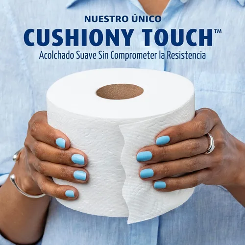 Vista 4 de Charmin Papel higiénico Ultra Soft Cushiony Touch, 24 mega rollos familiares = 123 rollos regulares