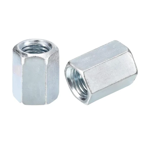 Vista 13 de uxcell 6 tuercas de acoplamiento M6x10x50mm - Acoplador de varilla roscada hexagonal de acero al carbono galvanizado para muebles, electrónico