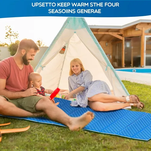 Vista 4 de Almohadillas de Espuma para Acampar para Dormir, Colchón de Espuma de Celda Cerrada Plegable para Acampar, Colchoneta Impermeable para Dormir al