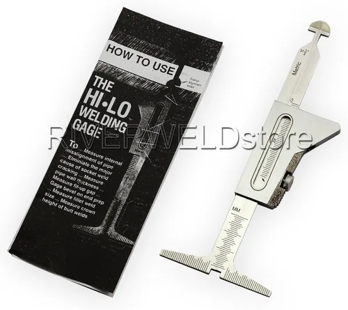 Vista 5 de Hi Lo medidor de soldadura para inspección, en pulgadas y sistema métrico.