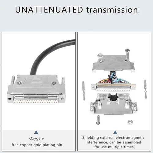 Vista 4 de XMSJSIY Adaptador de conector DB37 Cable de extensión serie de 37 pines