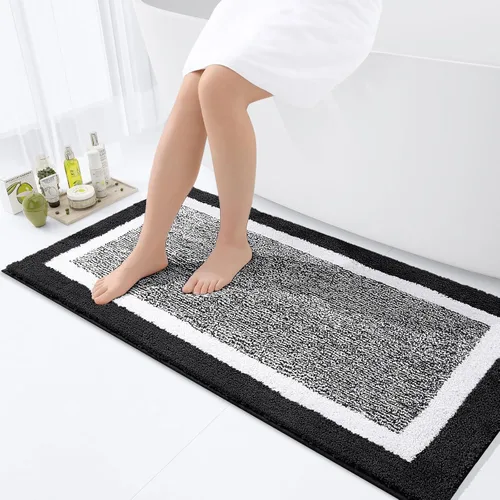 Vista 46 de OLANLY Alfombras de baño 24x16, tapetes de baño extra suaves y absorbentes de microfibra, antideslizantes, lavables a máquina, secan rápido